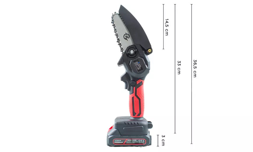 Mini Motosega Elettrica Senza Fili, 2 Batterie, Motosega Per Potatura, Taglio Legno,