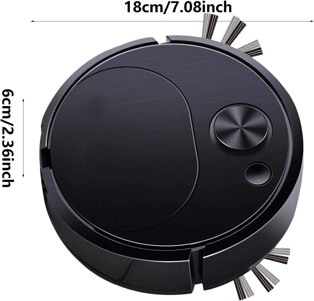 Robot aspirapolvere 3 in 1 spazzatrice Intelligente per Pavimenti con spazzole Lunghe, Ricarica USB a Basso Rumore, Aspirapolvere E Mop per di Animali Domestici