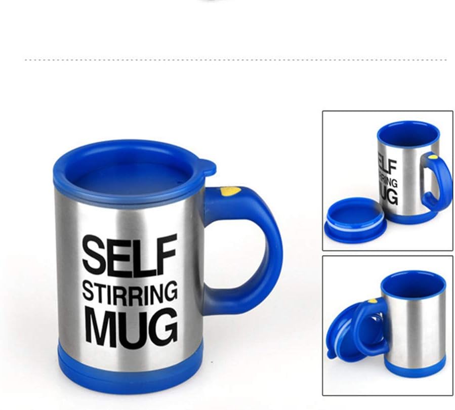 (2 PEZZI) Tazza da 400ml automatica elettrica auto-agitante, Monta latte, cappuccino, caffè, Tazza miscelante Intelligente, in acciaio Inox