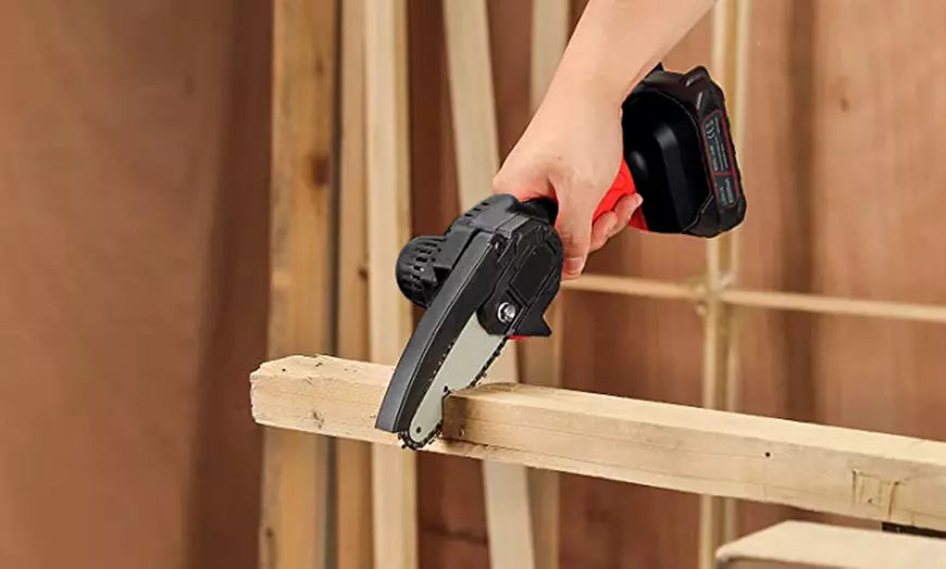 Mini Motosega Elettrica Senza Fili, 2 Batterie, Motosega Per Potatura, Taglio Legno,