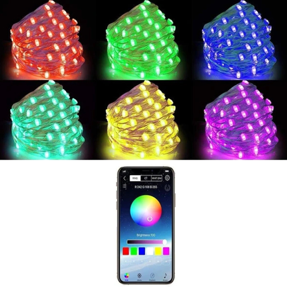 Luci Led Albero di Natale 5 - 10 - 20 metri, Luci Led Camera Da Letto Tik Tok, Led Stanza Gaming