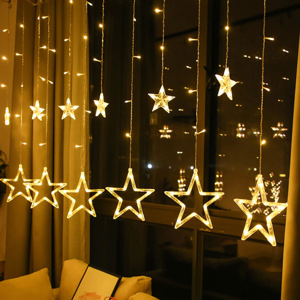 Luci di natale Stelle, Cascata luci di natale,