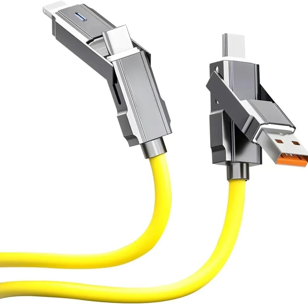 (2Pezzi) Cavo Universale 4 in 1 – Compatibile USB-C / Lightning / USB-A