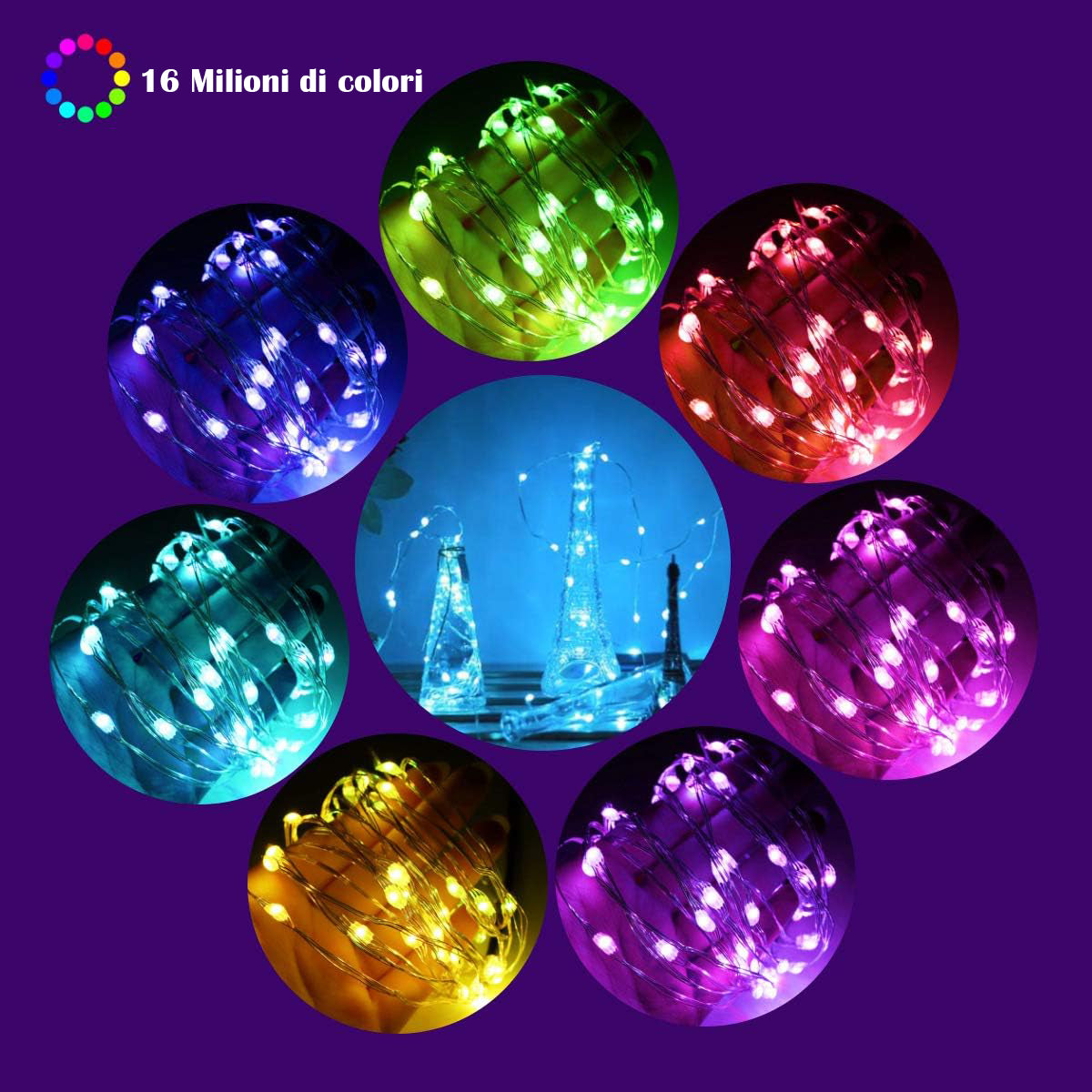 Luci Led Albero di Natale 5 - 10 - 20 metri, Luci Led Camera Da Letto Tik Tok, Led Stanza Gaming