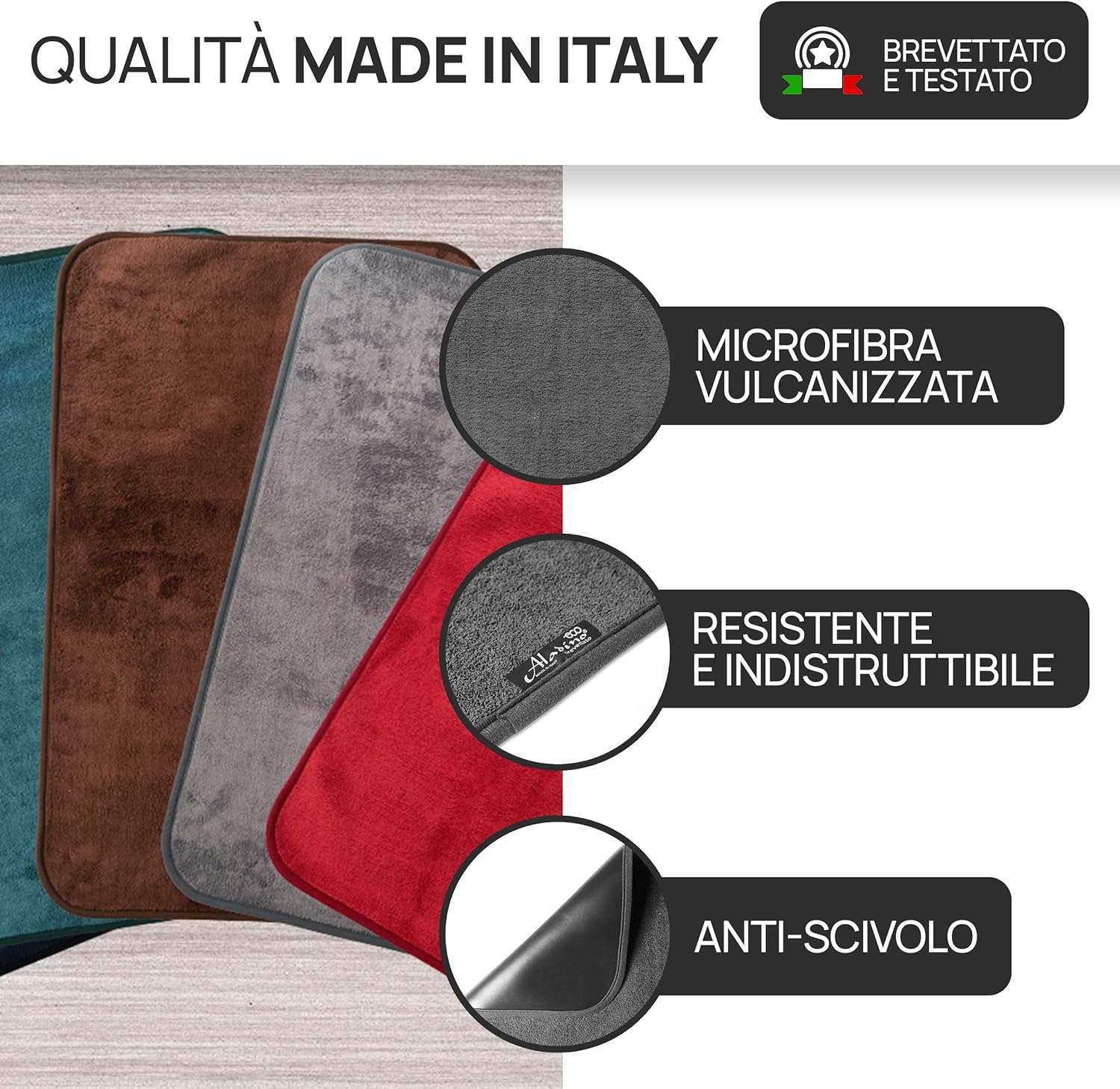 Tappeto Magico® - L'Originale zerbino per Interno ed Esterno, Antiscivolo Lavabile In Lavatrice, Ultra Assorbente Tappeto, Tappetini Per Il Bagno, Cucina, Casa - Made In Italy