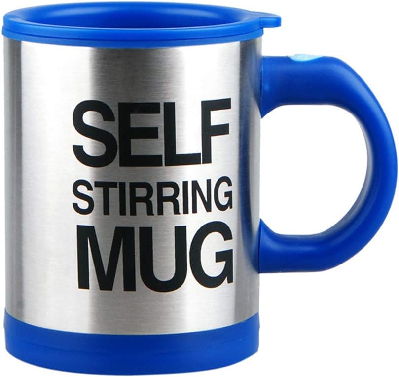(2 PEZZI) Tazza da 400ml automatica elettrica auto-agitante, Monta latte, cappuccino, caffè, Tazza miscelante Intelligente, in acciaio Inox