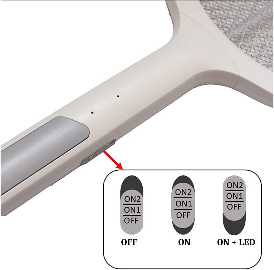 (2 Pezzi) - Racchette Zanzare Elettriche Ricaricabili 2 in 1 Lampada Led Fulmina Insetti