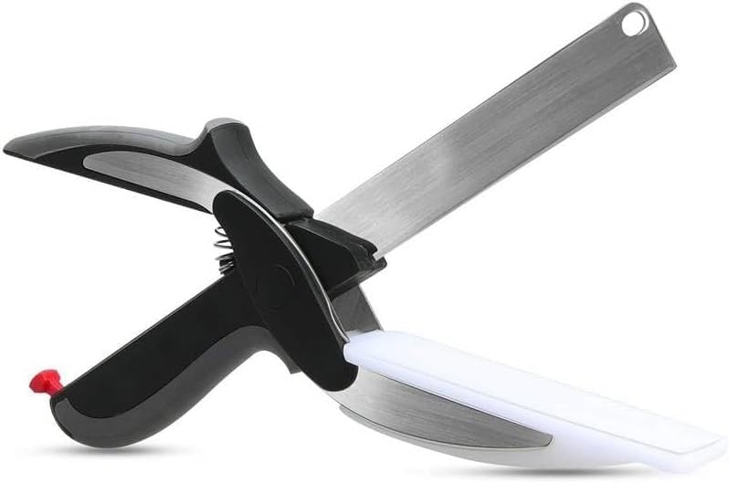 (2 PEZZI) Forbici Da Cucina Professionali 2 in 1 ,  Coltello Cucina Multifunzione, Uso Domestico, Clever Cutter, Forbici Cucina Acciaio Inox Manico Antiscivolo