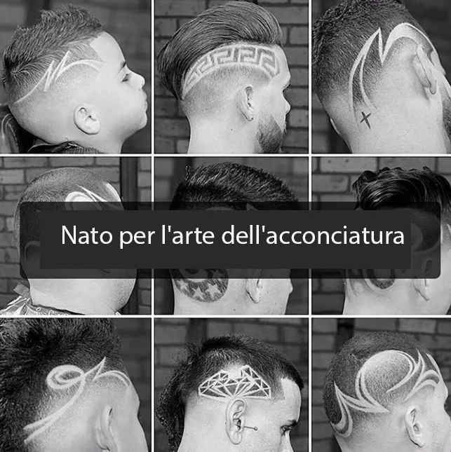(2 Pezzi) Rasoio Elettrico Barbiere Professionale, A Batteria Ricaricabile