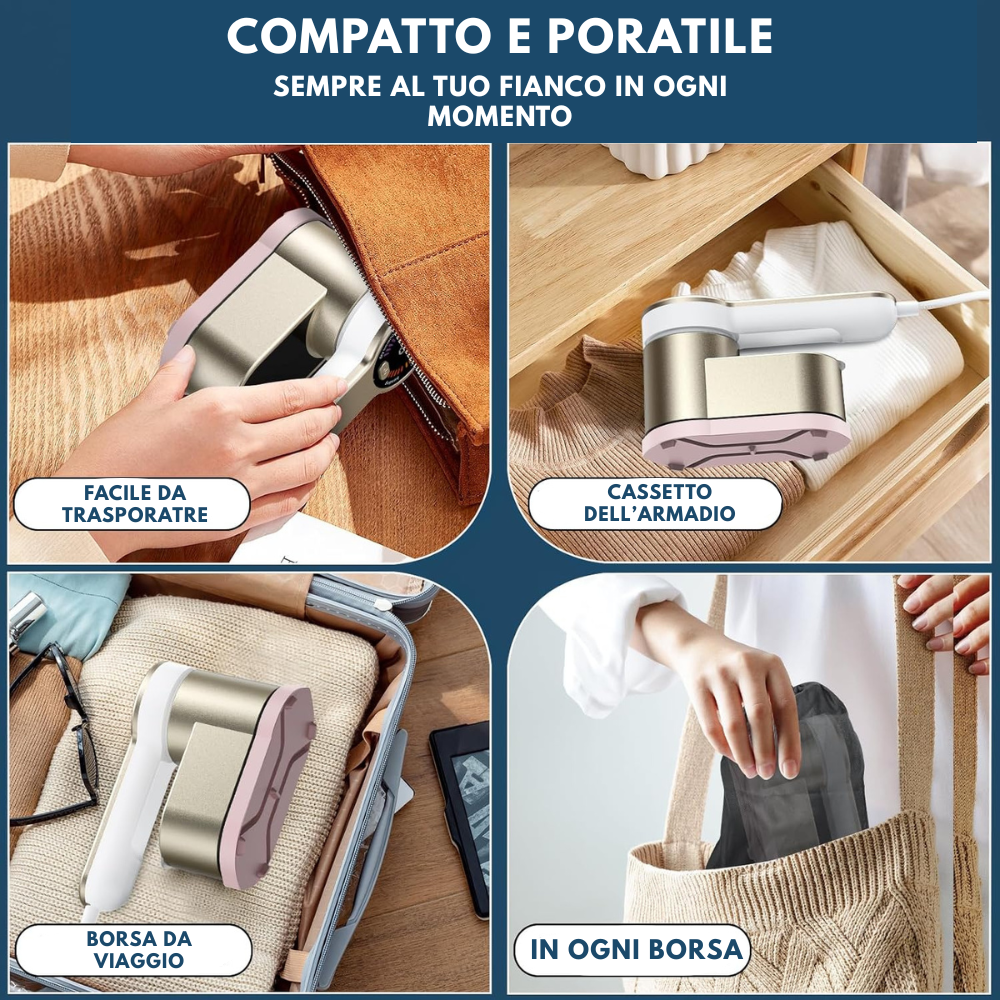 Ferro Da Stiro 2 In 1 Portatile Da Viaggio, Ferro Da Stiro Verticale Portatile 6 Modalità Intelligenti