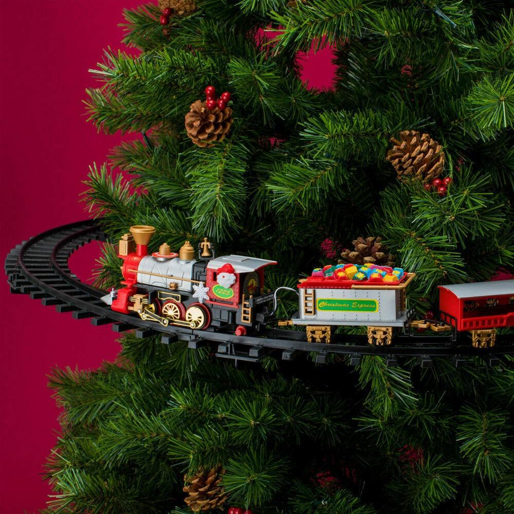 Trenino albero di natale, trenino di babbo natale