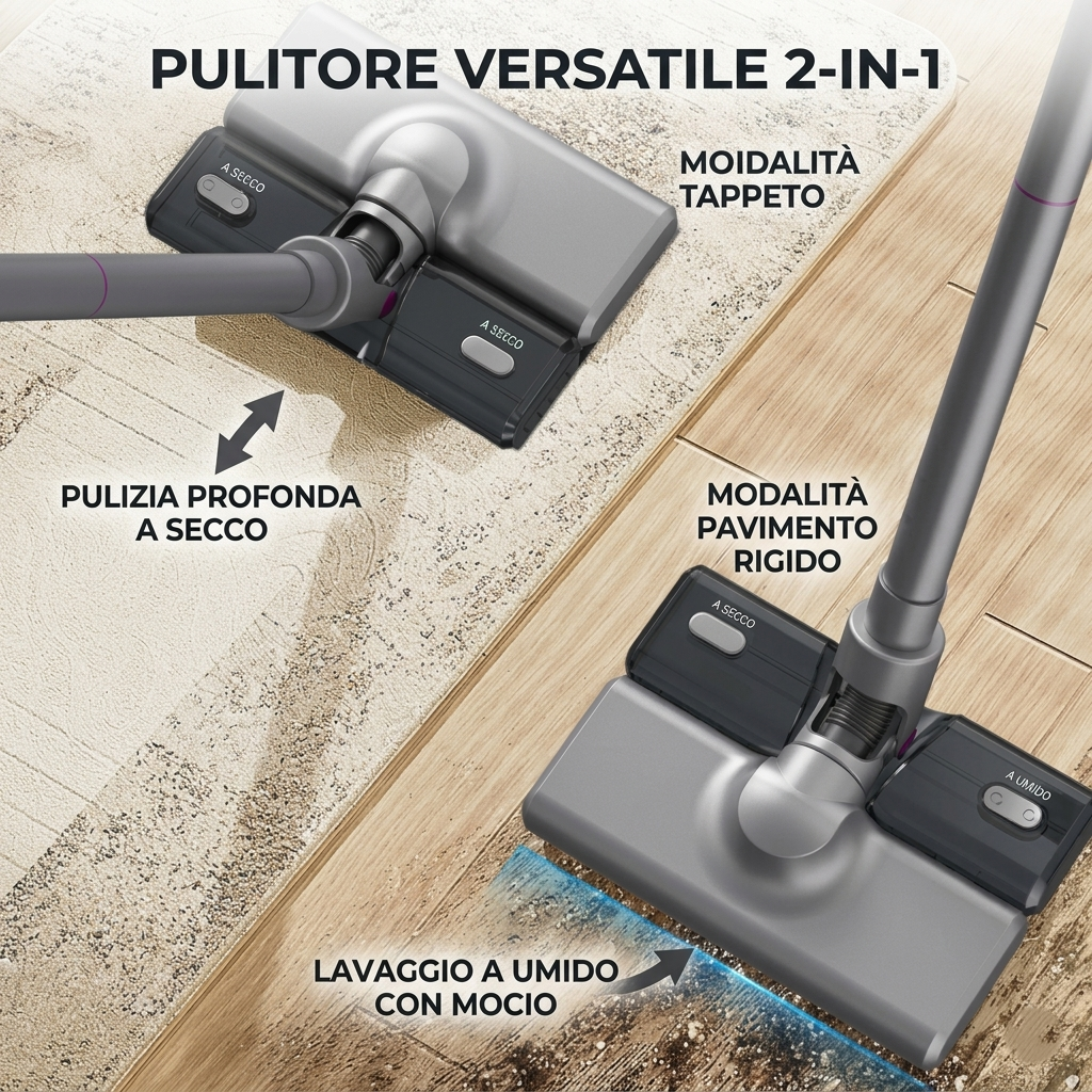 TurboClean Pro Aspirapolvere Portatile Wet & Dry 15000Pa